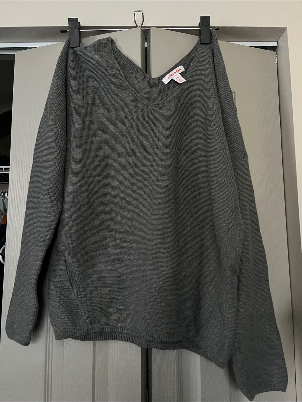 7/$20 Joe Fresh Charcoal V-Neck Sweater